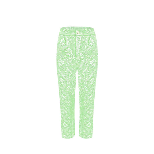 Damen Blumenmuster Hose im eleganten Casual-Stil EB