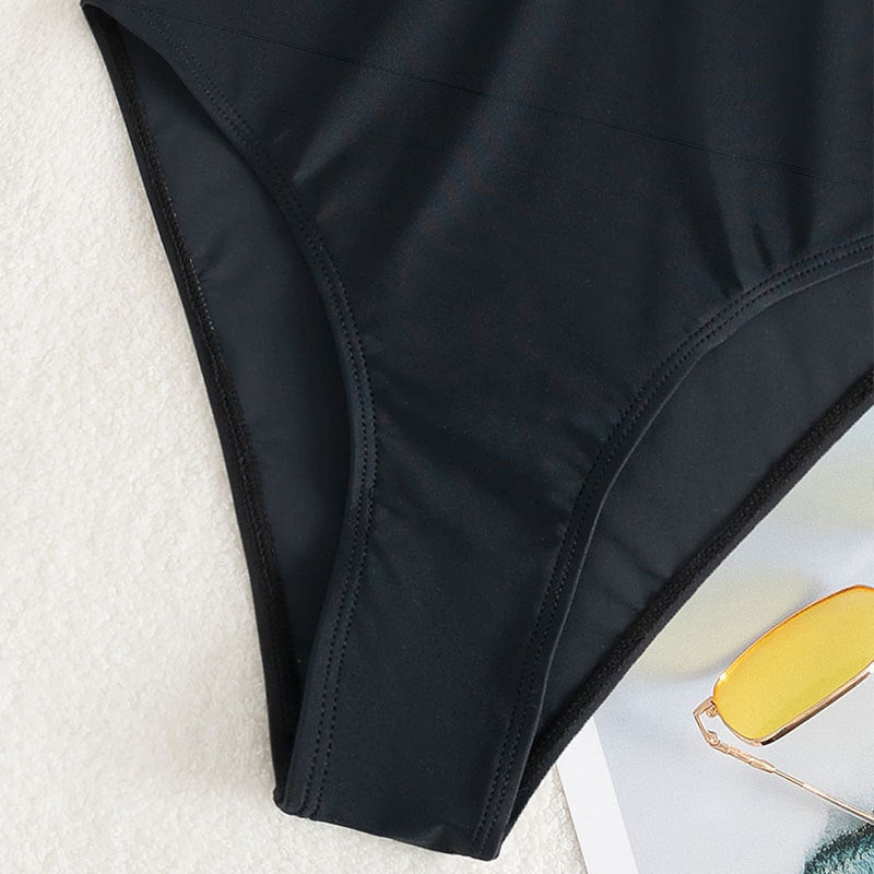 Damen Cut-Out Einteiler Badeanzug EB