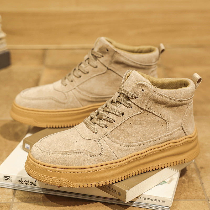 Damen Modische High-Top Sneakers mit dicker Sohle und bequemer Innenpolsterung EB