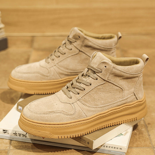 Damen Modische High-Top Sneakers mit dicker Sohle und bequemer Innenpolsterung EB