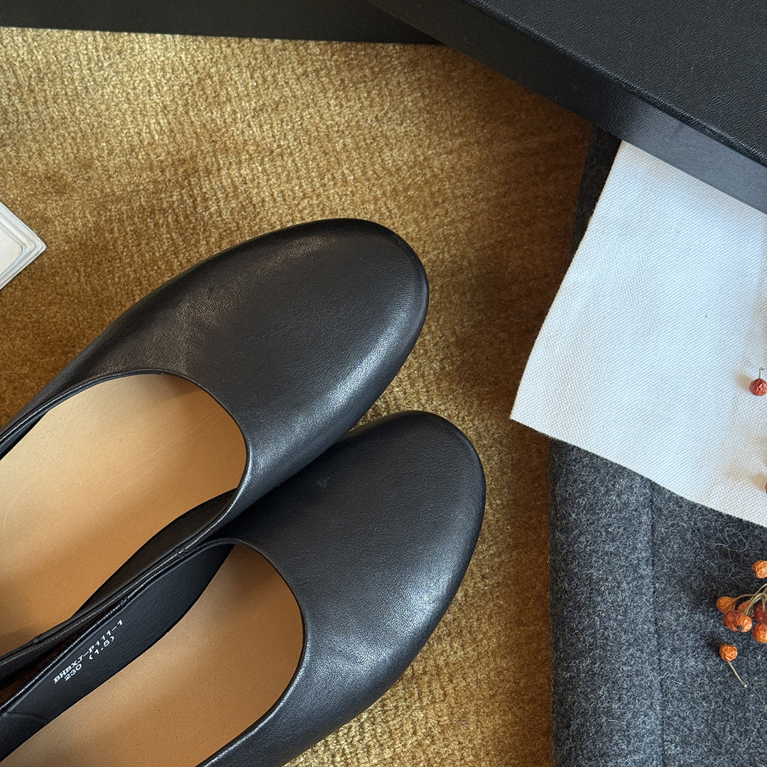 Damen Komfortable Slippers aus hochwertigem Leder mit atmungsaktiver Innensohle EB