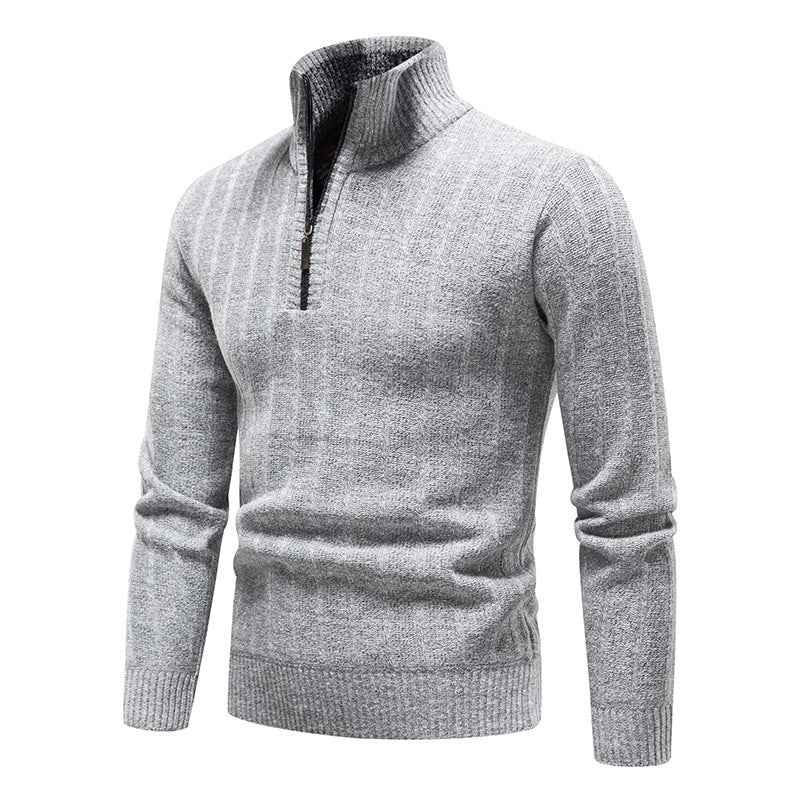 Herren modischer Rollkragenpullover mit Reißverschluss EB
