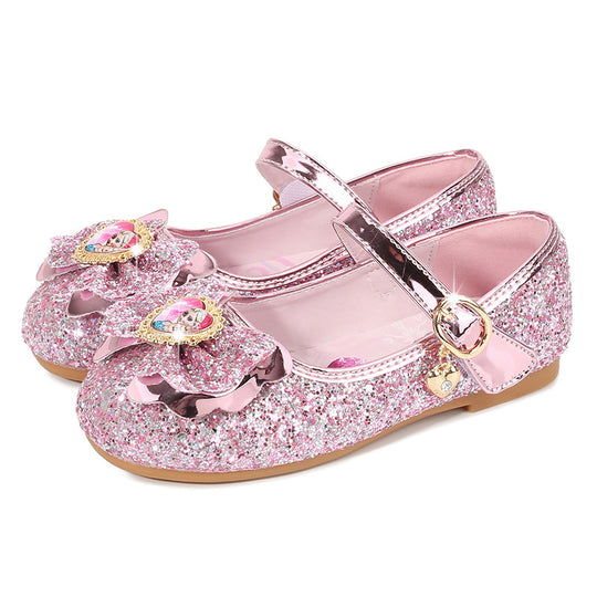 Mädchen Glitzernde Ballerinas mit Blumendekor EB