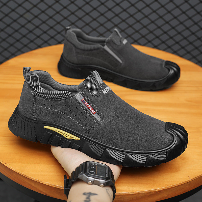 Herren Atmungsaktive Slip-On Freizeitschuhe mit robustem Profil EB