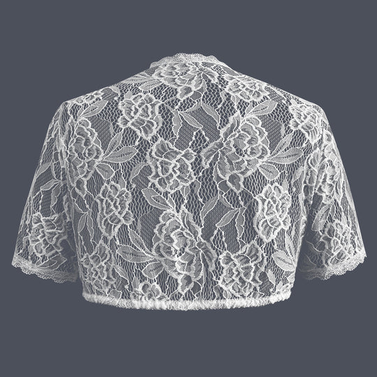 Damen nan Spitzenbolero mit hohem Kragen und kurzen Ärmeln EB