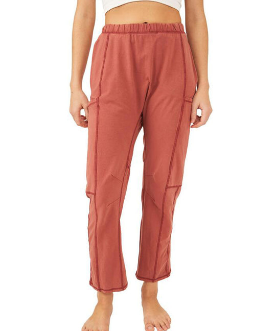 Damen Bequeme Freizeithose mit praktischen Seitentaschen und elastischem Bund EB