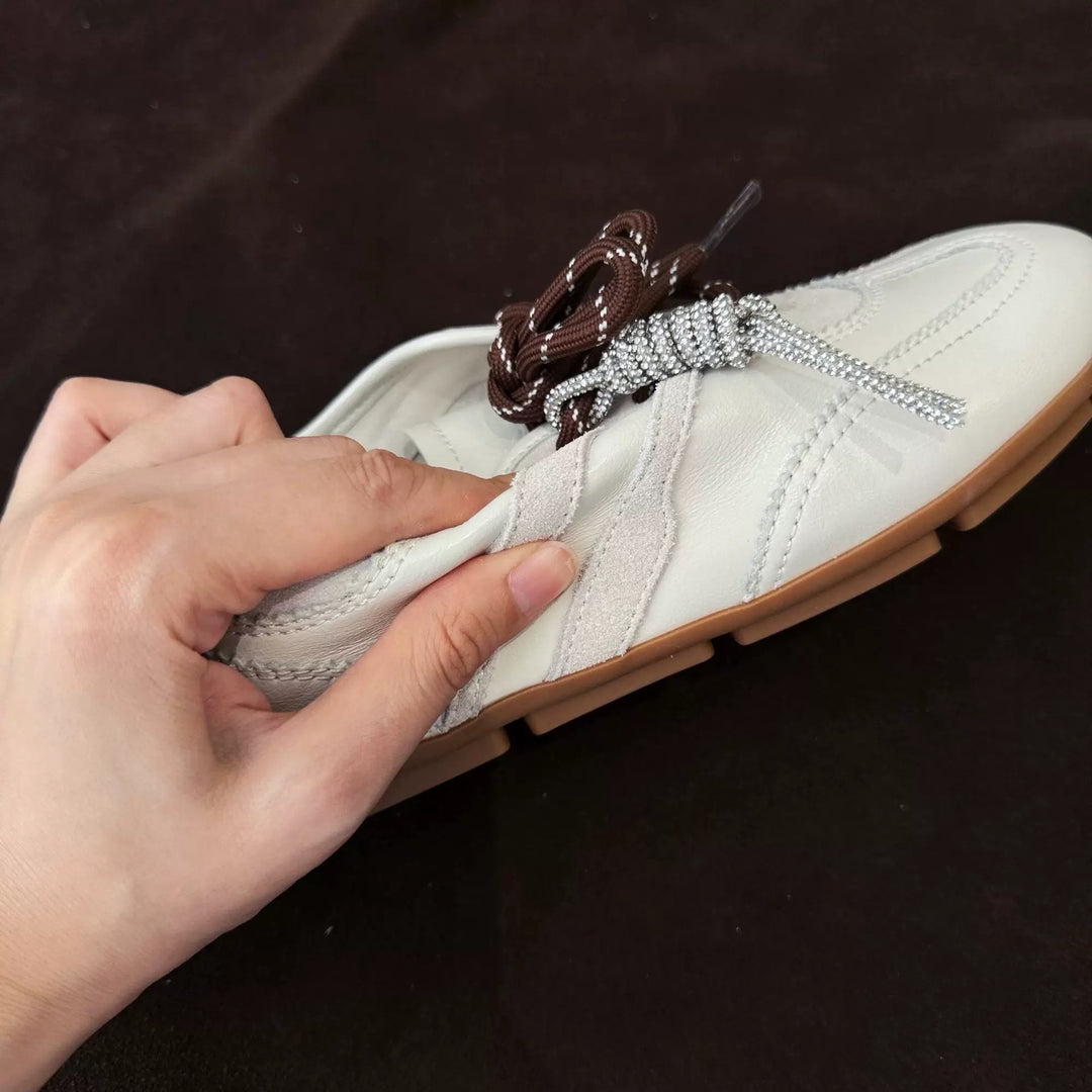 Damen Sportliche Lederfreizeitschuhe mit flexiblem Schnürsystem EB