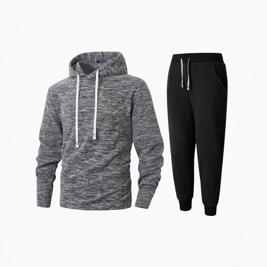 Herren Fleece-Kapuzenpullover und Jogginghose Set EB