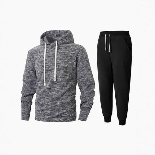 Herren Fleece-Kapuzenpullover und Jogginghose Set EB