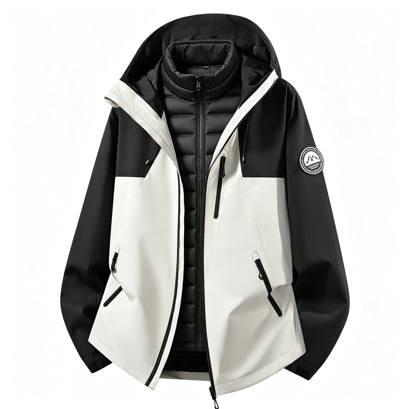 Damen kombinierbare Softshell Outdoorjacke mit abnehmbarer Steppinnenjacke EB