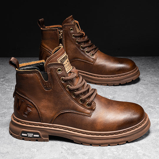 Herren Robuste Schnürstiefel mit rutschfester und dämpfender Sohle EB