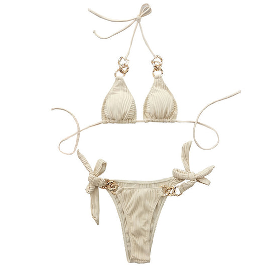 Damen Triangel-Bikini mit Kettenakzenten EB