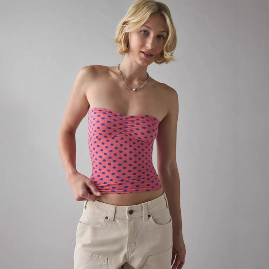 Damen Bandeau-Top mit raffinierten Streifen EB