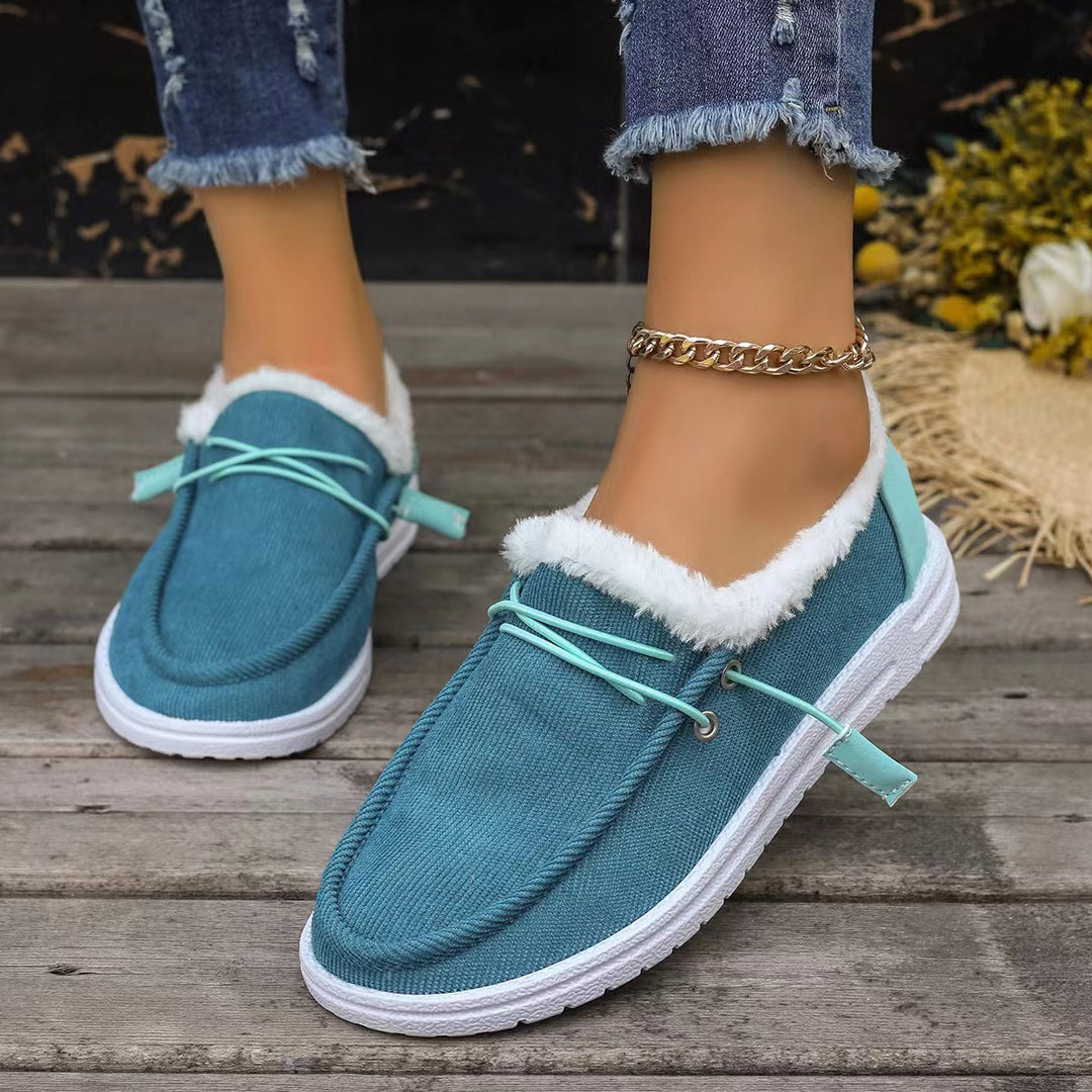 Damen warme und bequeme Slipper mit Futter und rutschfester Sohle EB