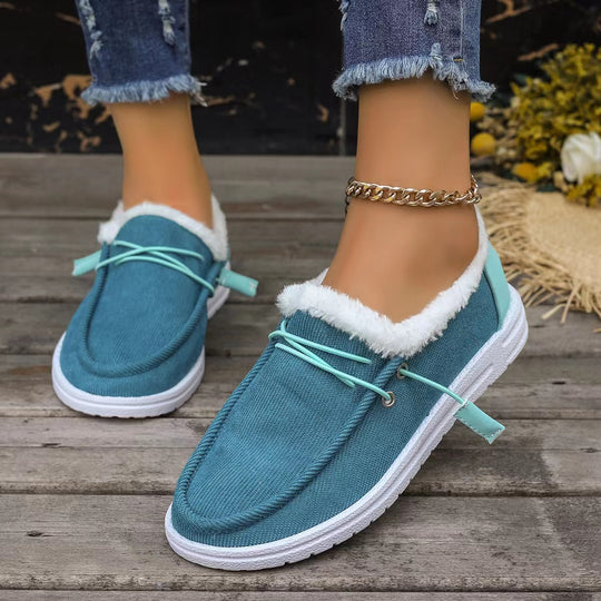 Damen warme und bequeme Slipper mit Futter und rutschfester Sohle EB