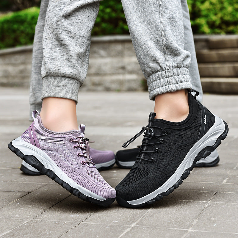 Damen Outdoor-Sport-Sneaker mit innovativem Schnellschnürsystem und atmungsaktiver Mesh-Oberfläche EB
