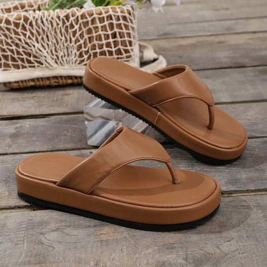 Damen komfortable Zehentrenner Sandalen EB