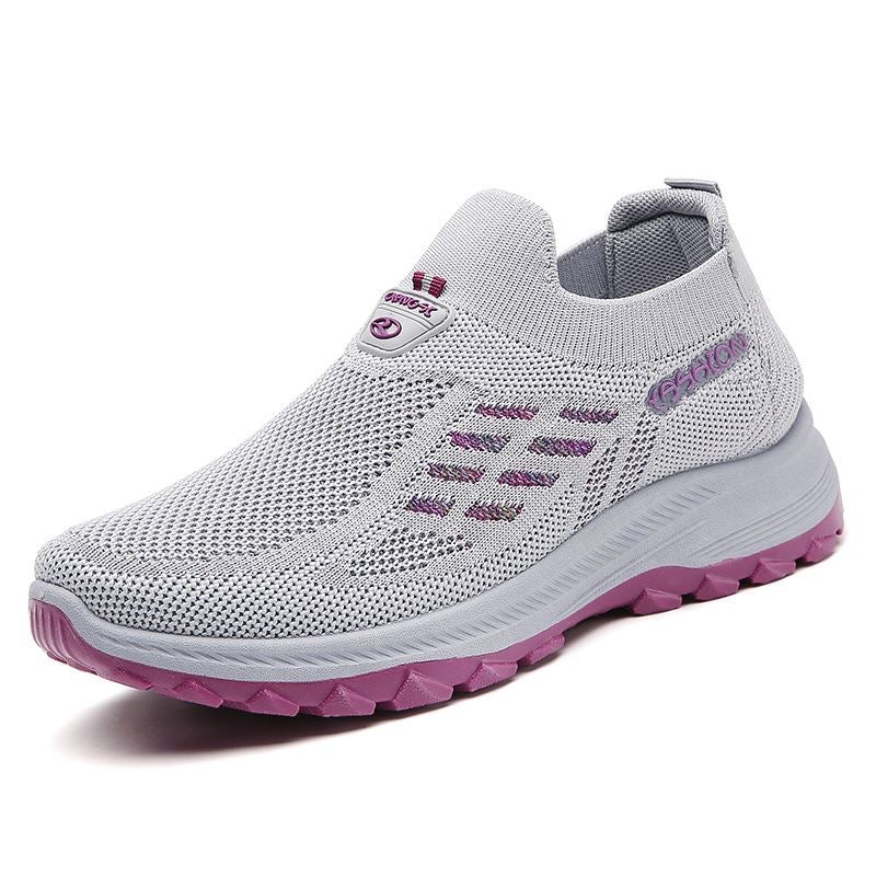 Damen Sportliche Sneaker mit elastischem Mesh-Obermaterial und dämpfender Sohle EB