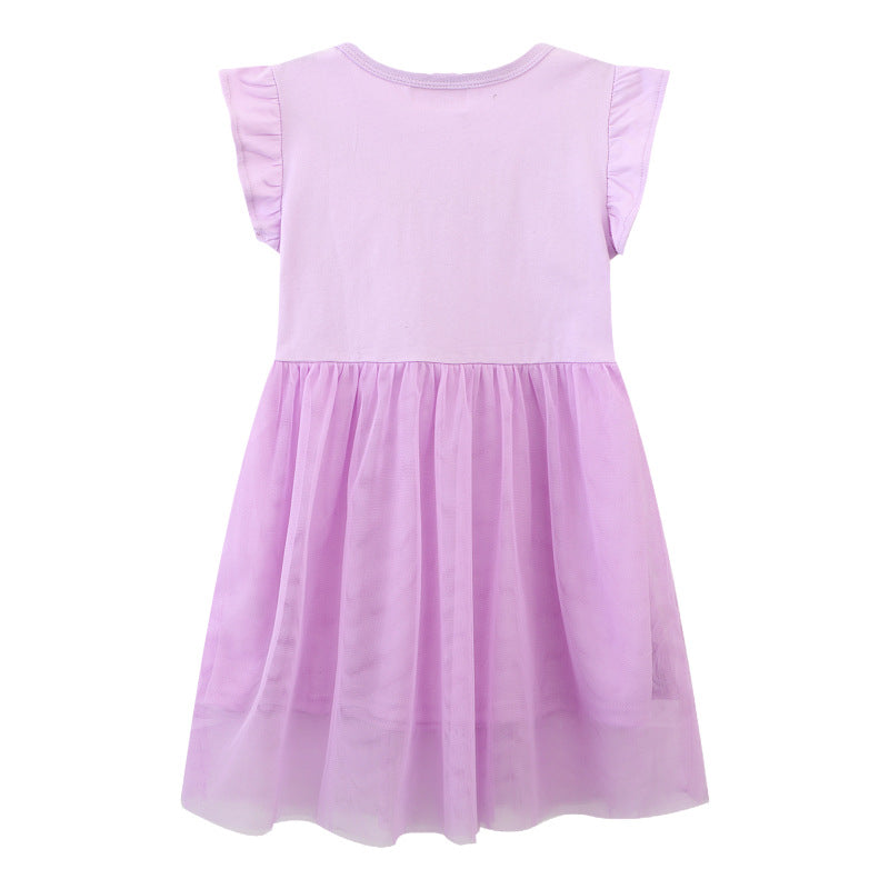 Mädchen Kleid mit zauberhaften Blumenapplikationen EB