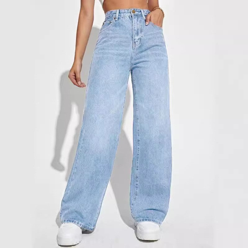 Damen Weit geschnittene Jeans im Vintage-Stil EB