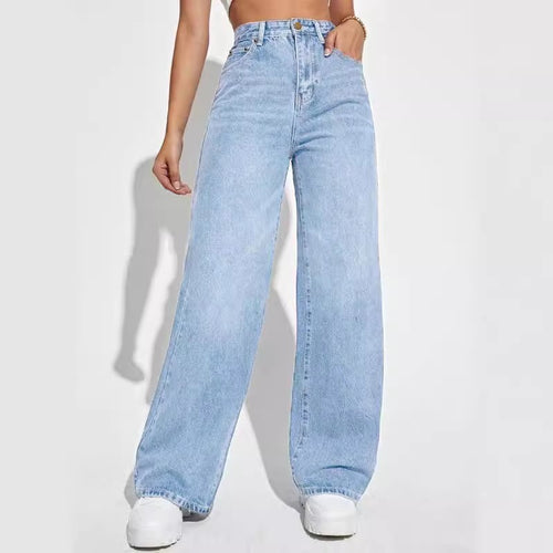 Damen Weit geschnittene Jeans im Vintage-Stil EB