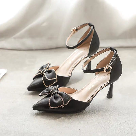 Damen Elegante Pumps mit verspieltem Schleifendetail EB