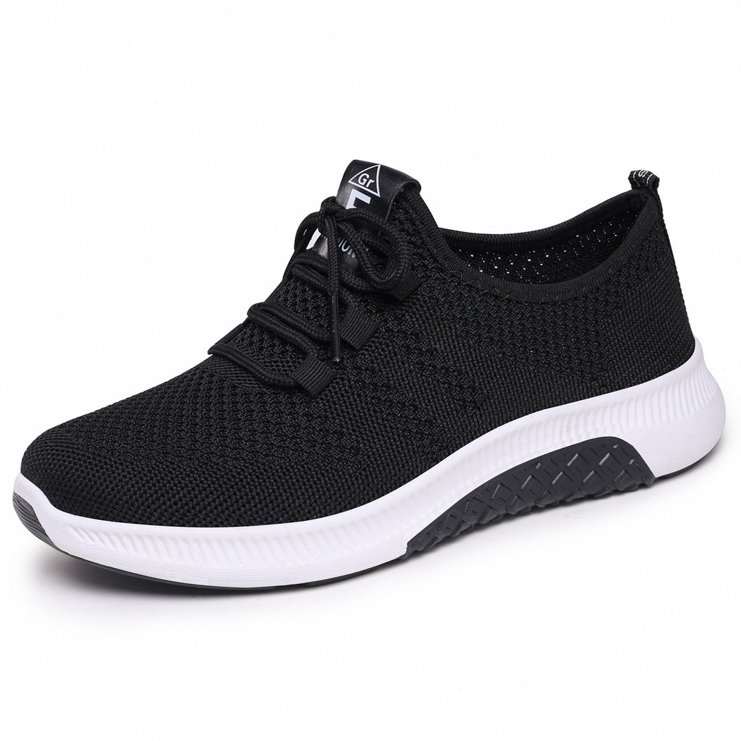 Damen Bequeme und atmungsaktive Sneakers mit elastischen Schnürsystem EB