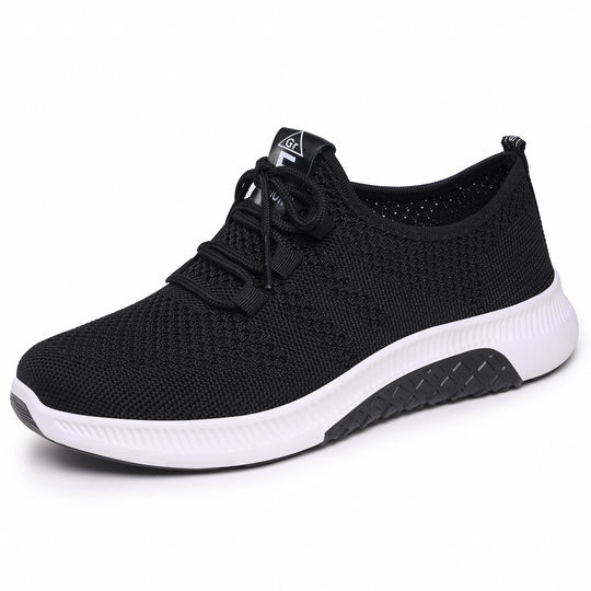 Damen Bequeme und atmungsaktive Sneakers mit elastischen Schnürsystem EB
