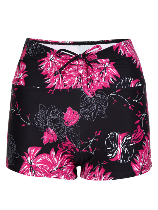 Damen Bikini-Höschen mit hohem Bund und raffinierten Rüschendetails EB