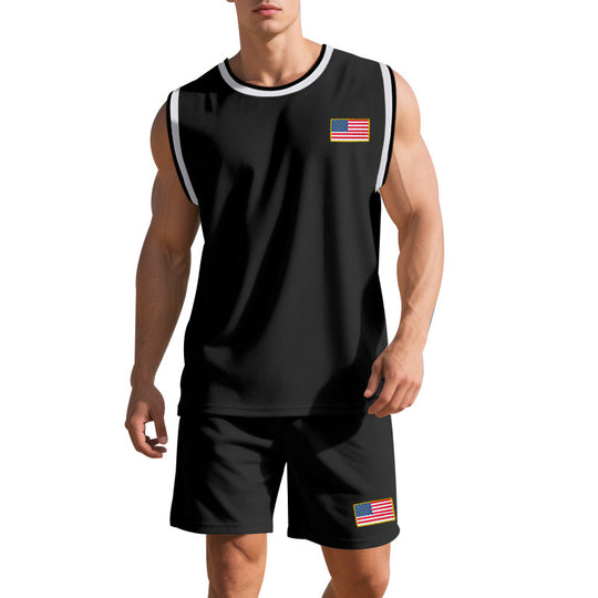 Herren Sportanzug mit ärmellosem Oberteil und Shorts EB