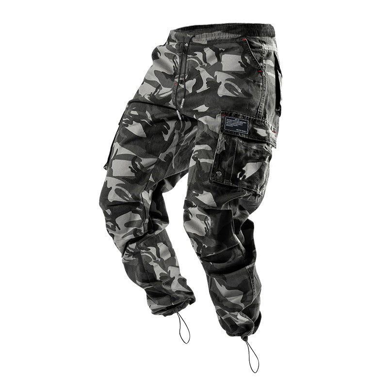 Herren Cargo-Hose mit multifunktionalen Taschen und verstellbarem Kordelzug EB