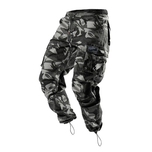 Herren Cargo-Hose mit multifunktionalen Taschen und verstellbarem Kordelzug EB