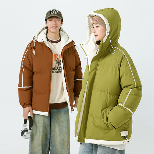 Herren modische Kapuzenjacke mit hochwertiger Füllung und funktionalen Taschen EB