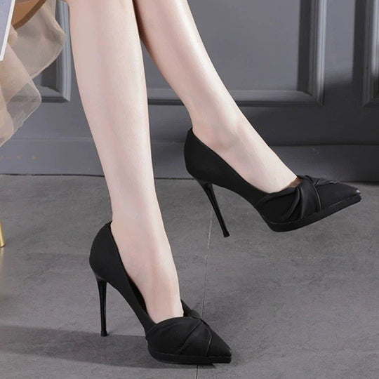 Damen Elegante Pumps mit modischem Knötchen-Design und komfortablem Stiletto-Absatz EB