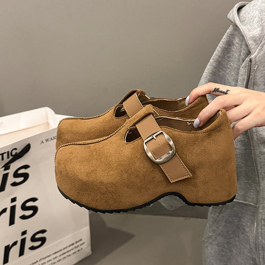 Damen Clogs mit modischem Riemen und bequemer Innensohle EB