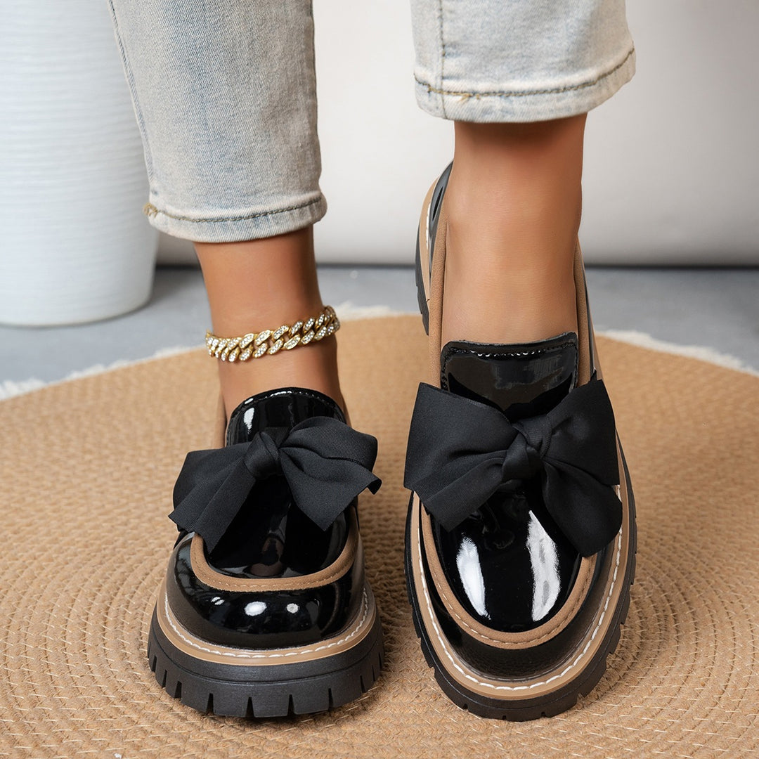 Damen modische Schnürschuhe mit großer Schleife EB