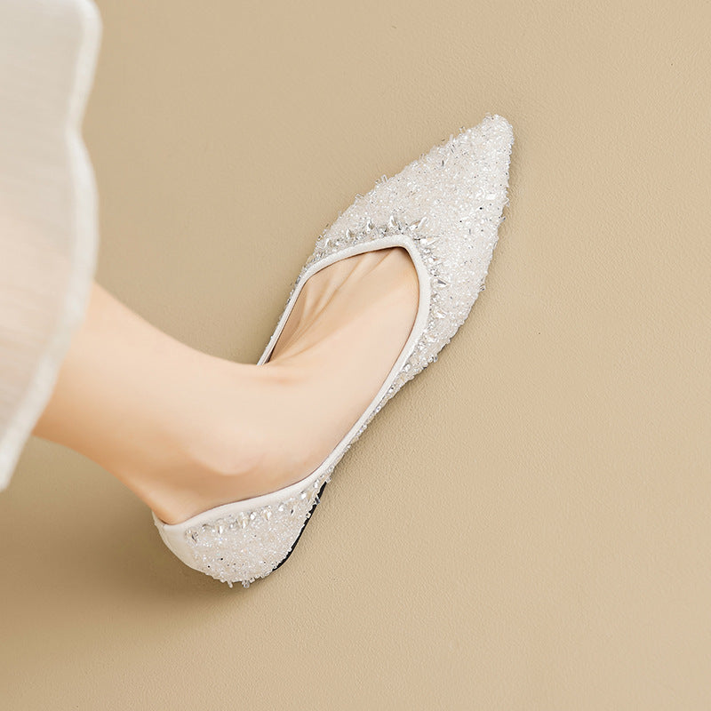 Damen Ballerinas mit glamourösem Strassdesign EB