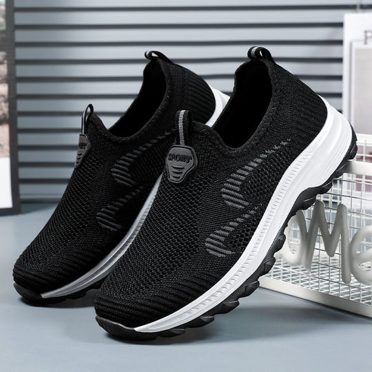 Damen Bequeme Slip-On Sportschuhe mit atmungsaktivem Mesh-Obermaterial EB