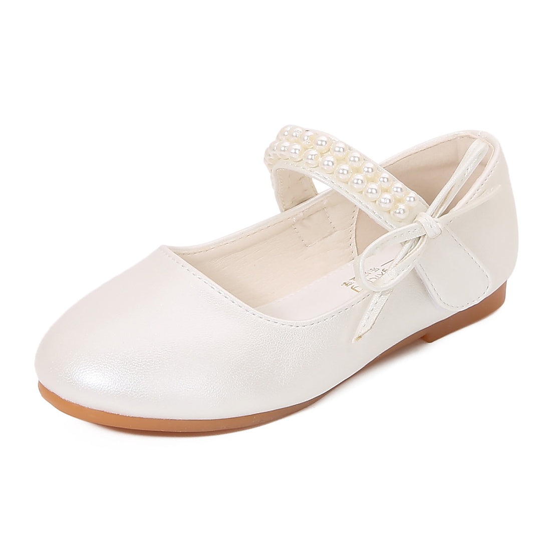 Mädchen Ballerina Schuhe mit Perlen und Schleifen EB