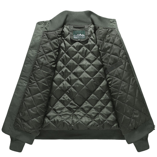 Herren modische Bomberjacke mit isolierendem Innenfutter und praktischen Taschen EB