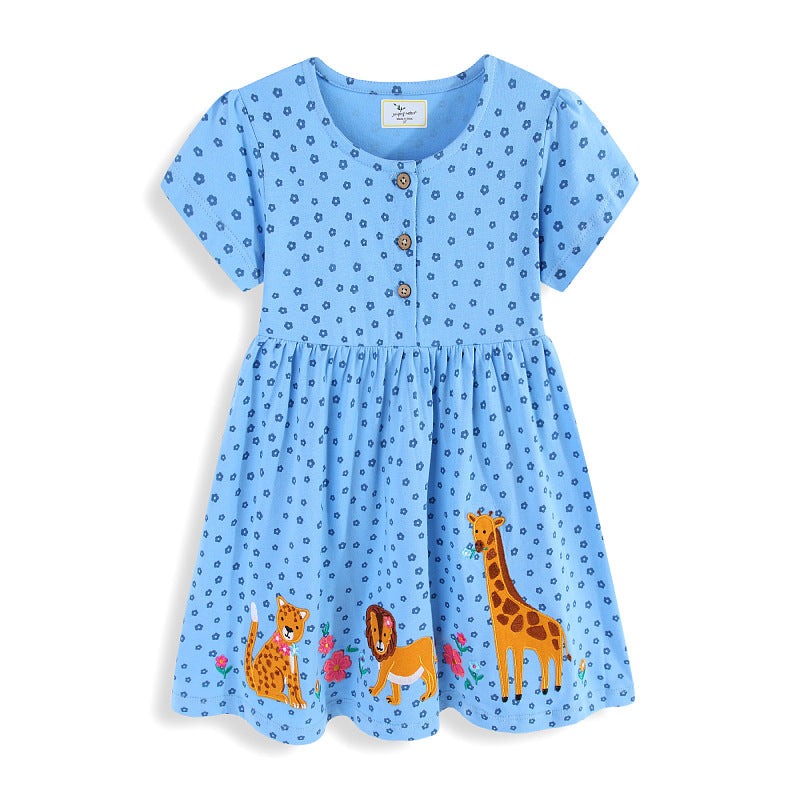 Mädchen Sommerkleid mit tierischem Motiv EB