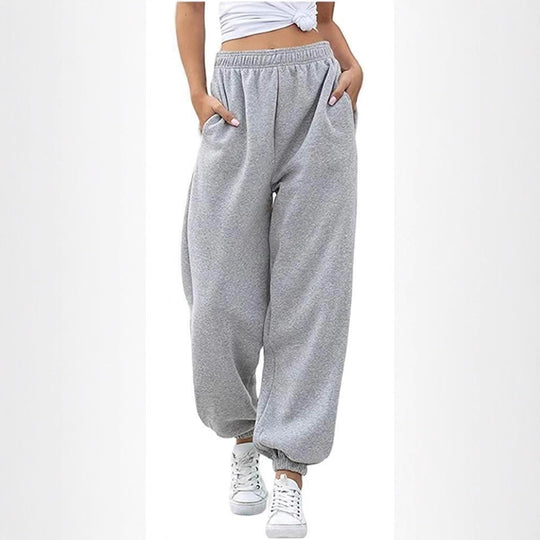 Damen nan gemütliches Lounge-Jogginganzug-Set mit Oversize-Hoodie und elastischer High-Waist Jogginghose EB