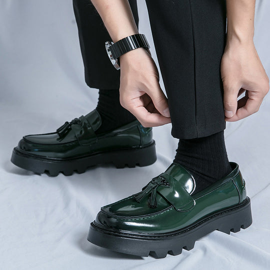 Damen elegante Loafers mit strukturiertem Obermaterial und robustem Profil EB