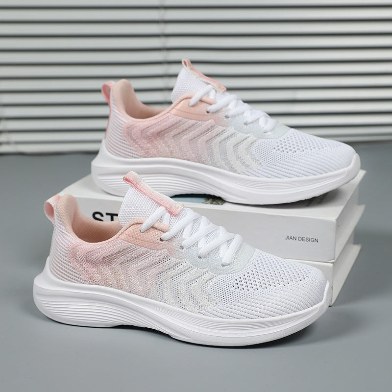 Damen sportive Laufschuhe mit atmungsaktivem Obermaterial und dämpfender Sohle EB
