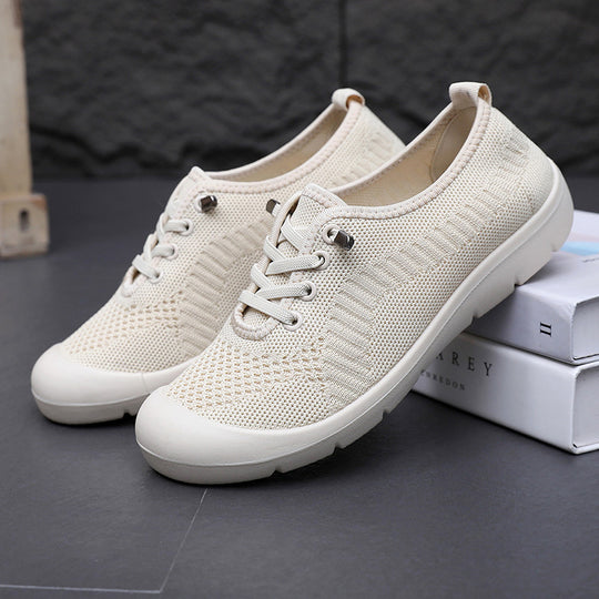 Damen Atmungsaktive Lace-Up Sneakers mit flexiblem Fußbett EB