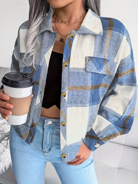 Damen karierte Hemdjacke EB