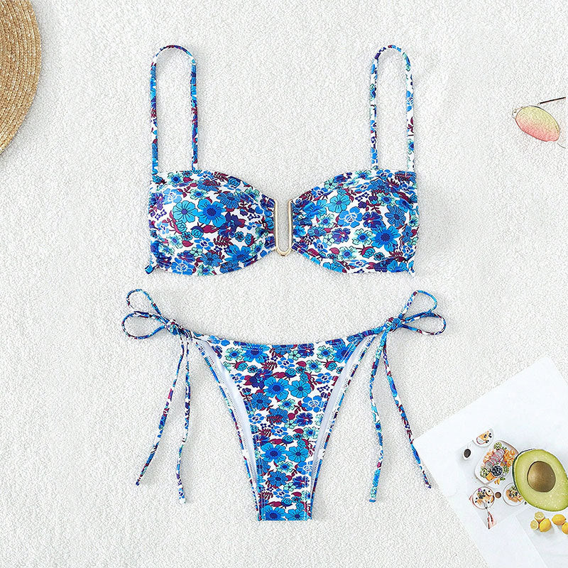 Damen Push-Up-Bikini mit verstellbaren Trägern und elegantem Schnitt EB