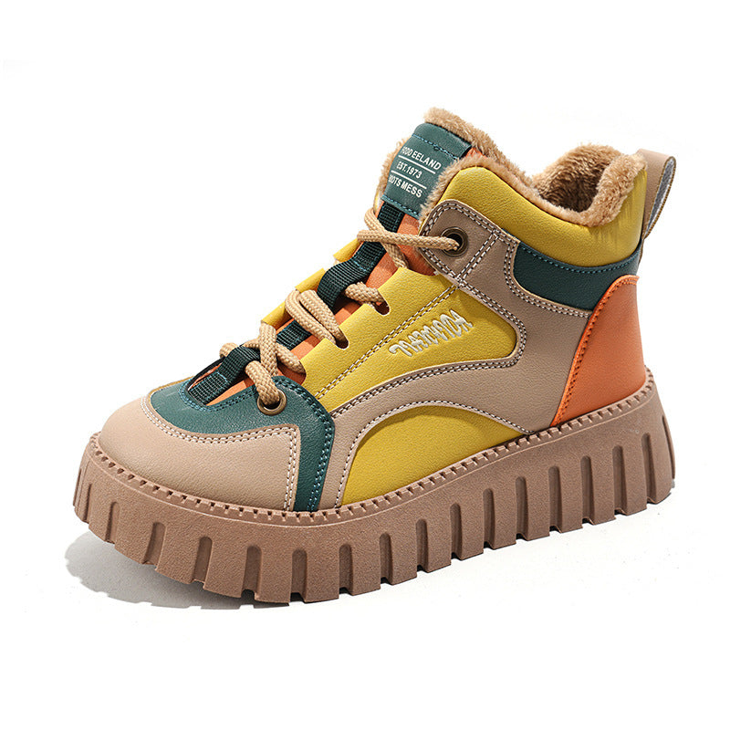 Damen Sportliche High-Top Sneakers mit gefüttertem Innenbereich und rutschfester Sohle EB