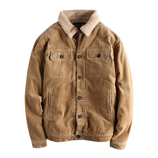 Herren Cordjacke mit kuscheligem Futter und praktischen Taschen EB
