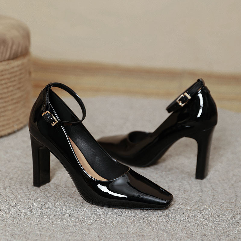 Damen Hochwertige Slingback-Pumps mit elegantem Blockabsatz und modischem Riemen EB